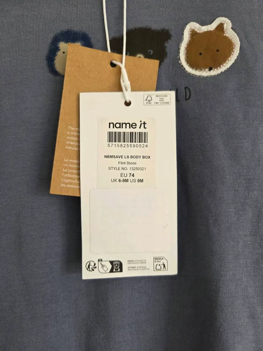 6-9m, With Tags Name It Long-Sleeved Bodysuit - Image 3