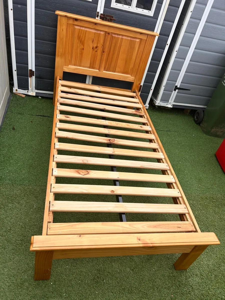 Beautiful Extremely Solid Single Wooden Bed Frame - Image 1