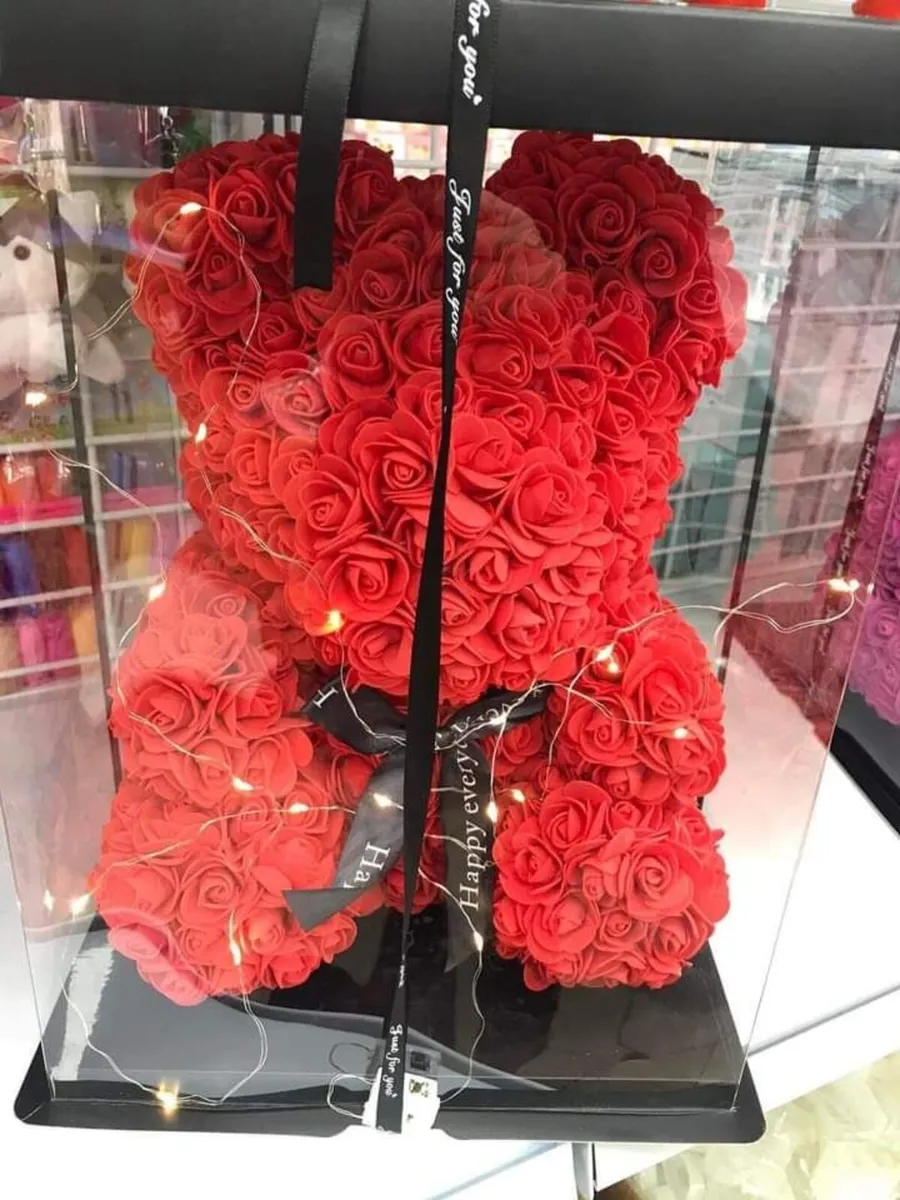Rose bear 25 cm free packaging - Image 3