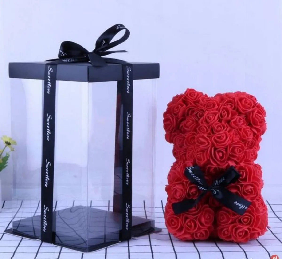 Rose bear 25 cm free packaging - Image 4