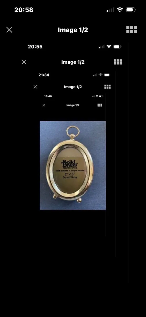 Vintage Solid Brass photo Frame - Image 1