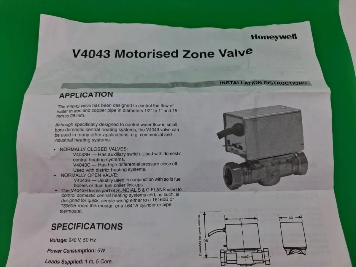 Postage - Honeywell 22mm 2 Port Zone Valve 272848 - Image 3
