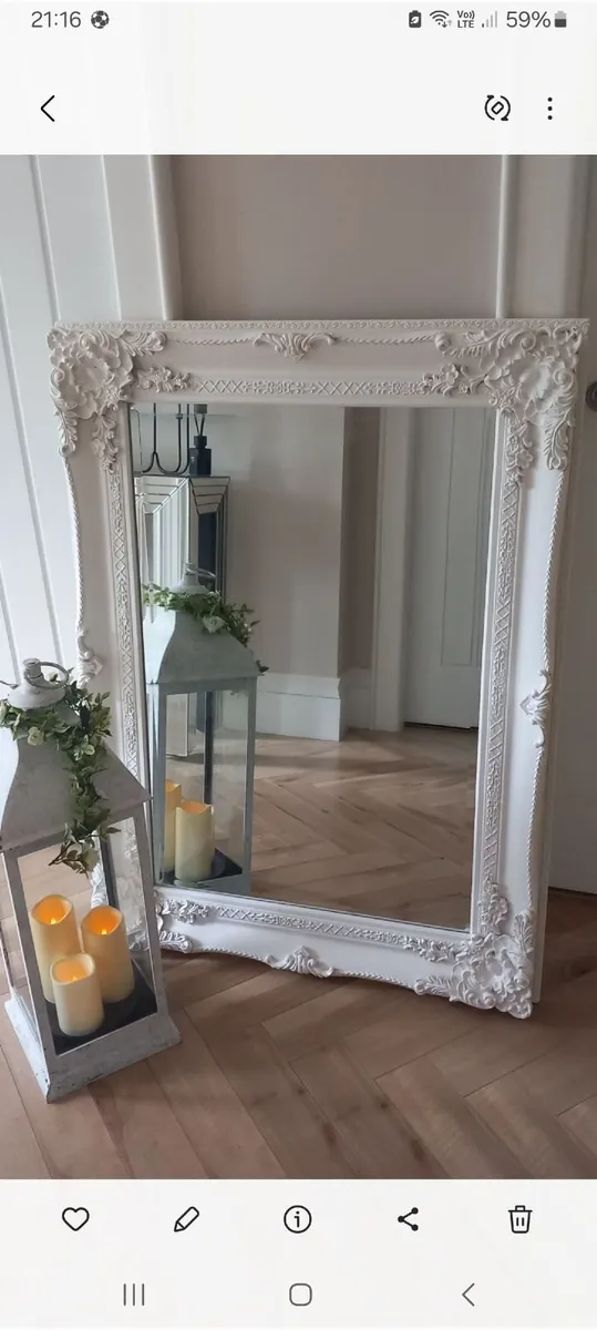 Beautiful large French style mirror