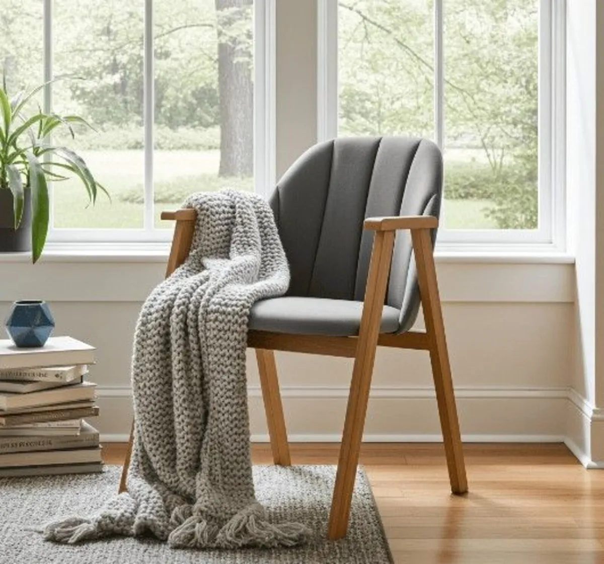 Modern Beech Dining Chair - Image 2