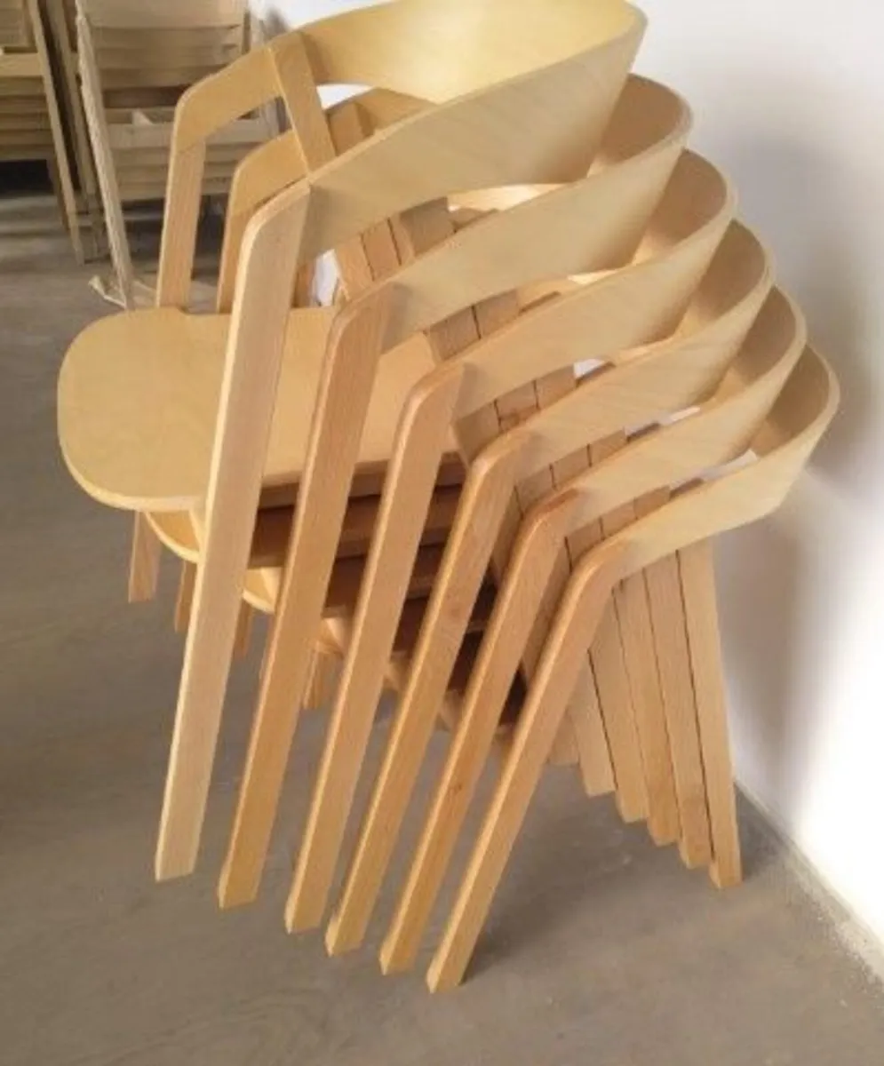 Helsinki Solid Beech Chair with All-Wood Seat - Image 2