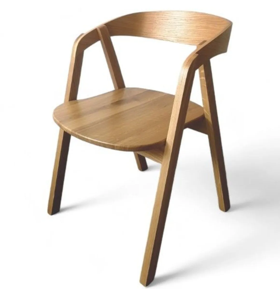 Helsinki Solid Beech Chair with All-Wood Seat - Image 1