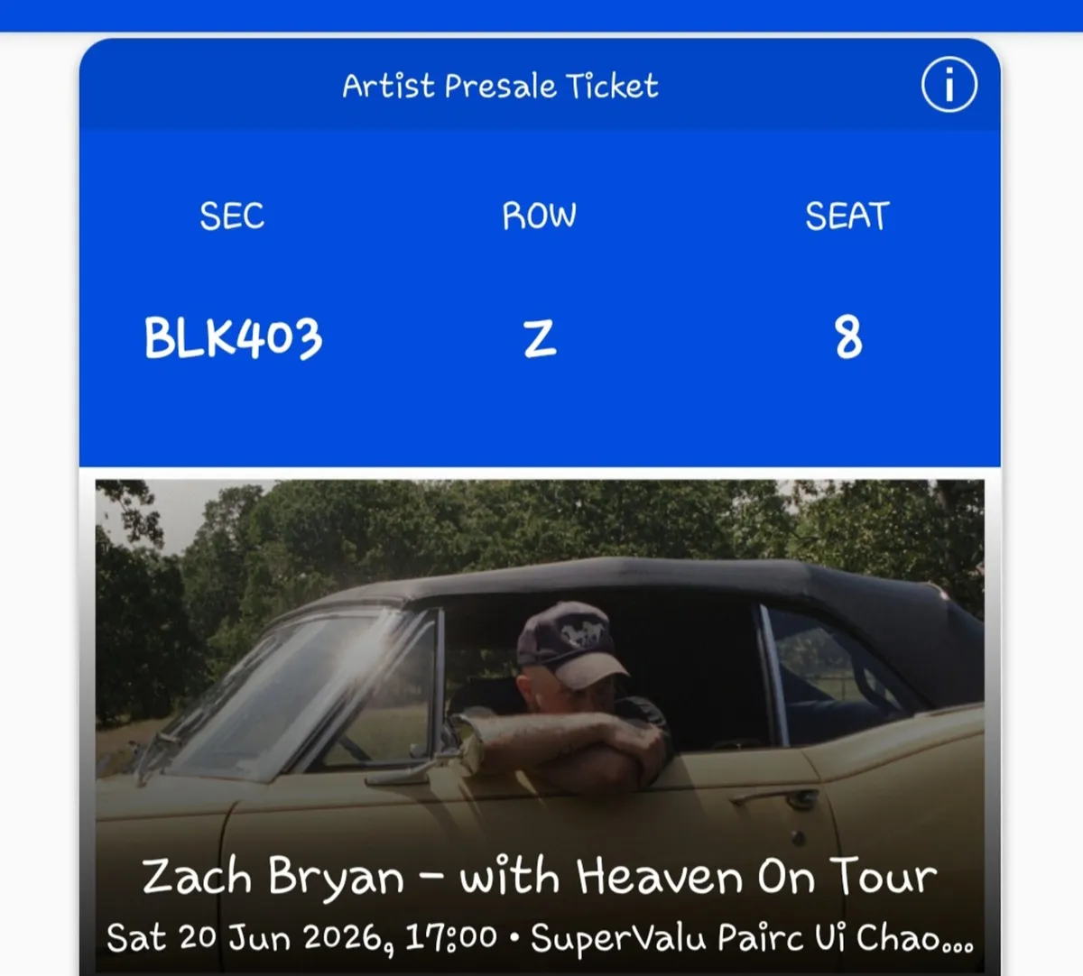 Zach Bryan Tickets - Image 2
