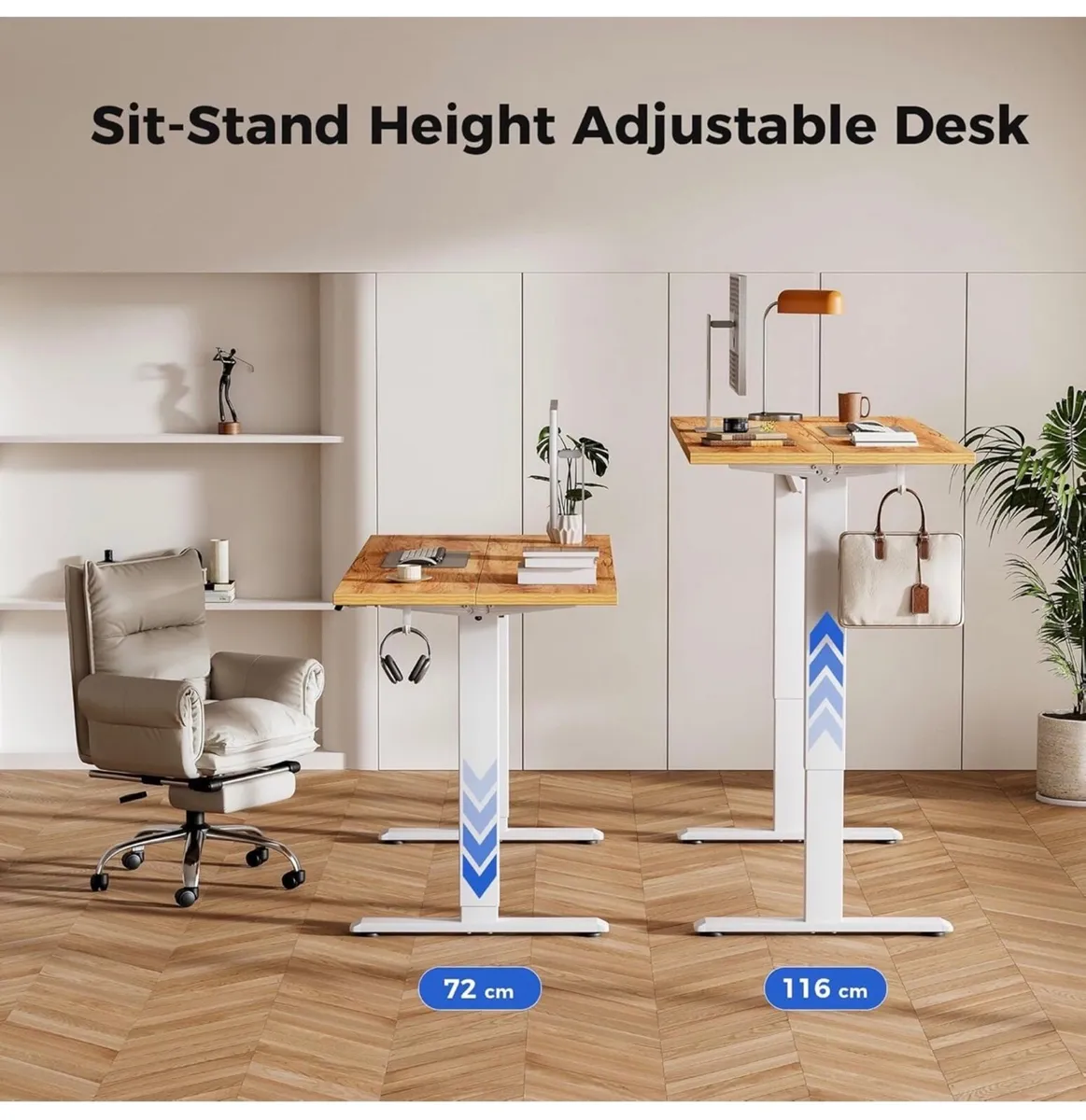 Electric Standing Desk, 120 x 60 cm Height Adjusta - Image 4