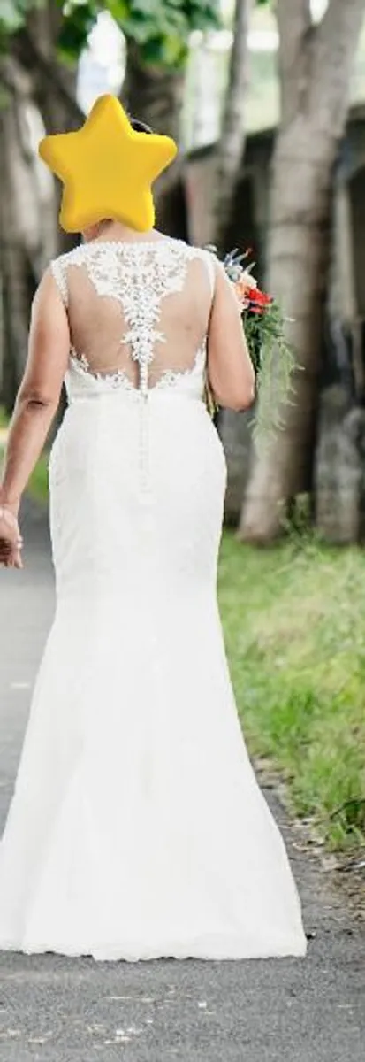 Lace Mermaid - Elegant White One Barcelona Wedding Dress - Image 4
