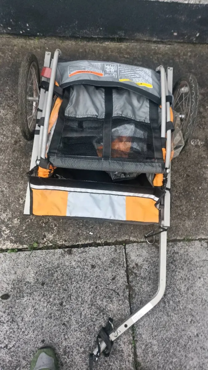 Halfords double child bike trailer