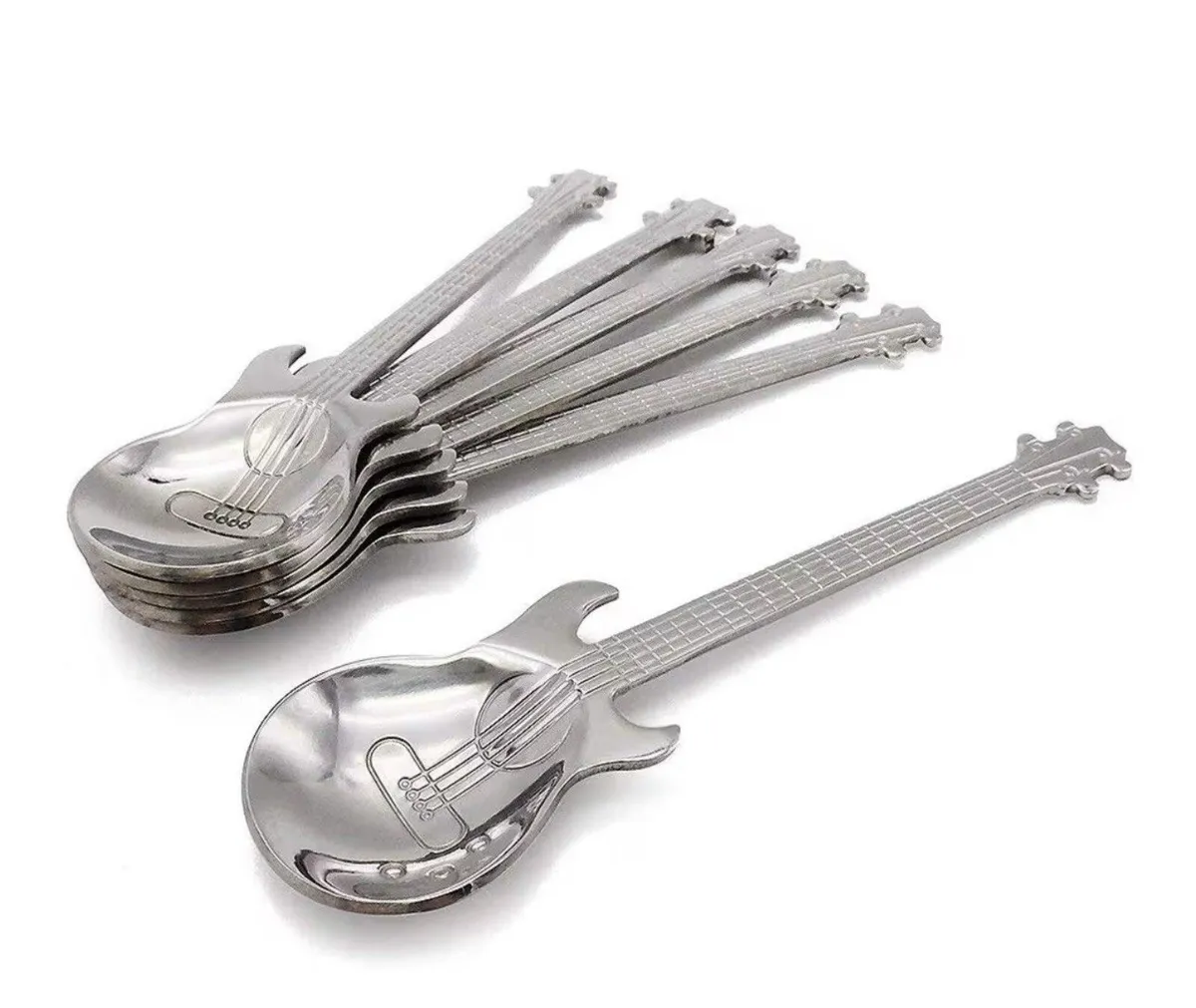 Stainless Steel Guitar Spoons, set of 4. - Image 3