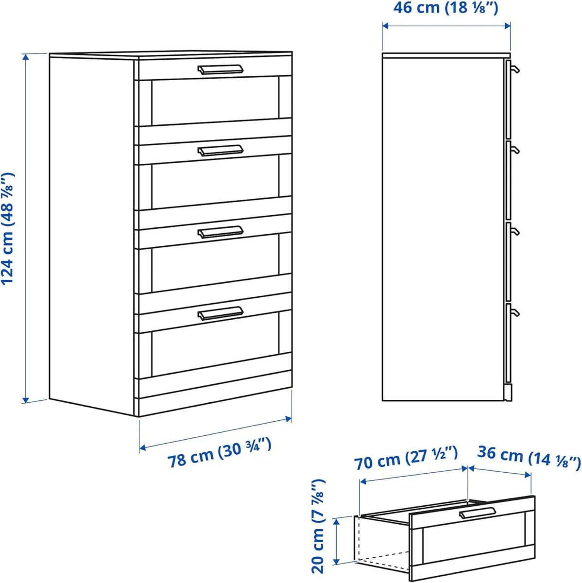 Chest of 5 Drawers - Image 3