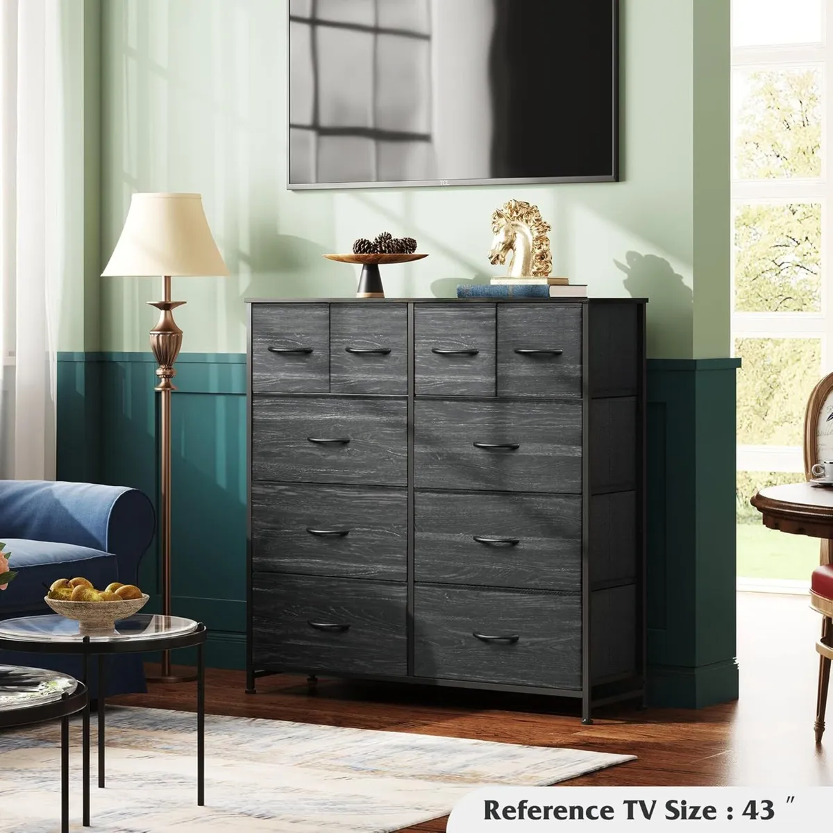 Chest of Drawers 10-Drawer Fabric Dresser - Image 2