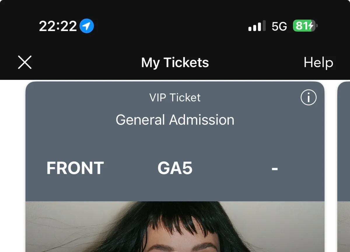 X1 VIP Katy Perry Ticket - Image 1