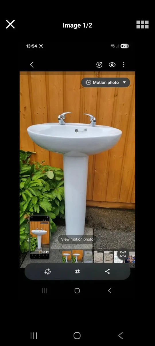 Wash hand basin and pedestal