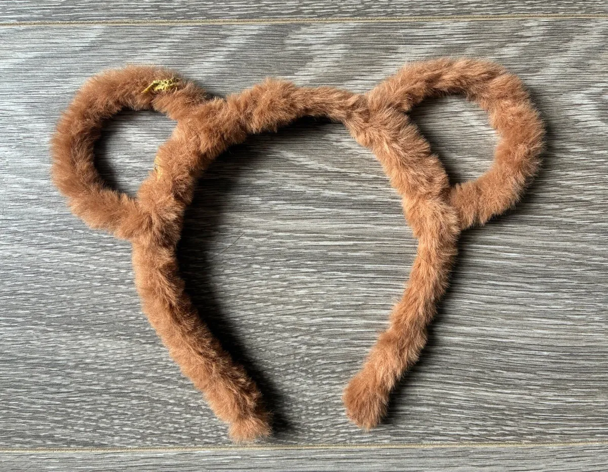 Chipmunk Headband - Brown Plush Bear Ear Headband