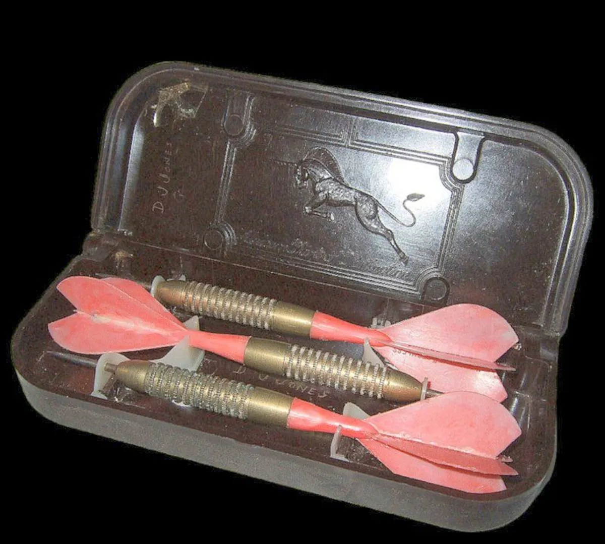 Vintage 1960s Unicorn Brass Darts Set & Case - Image 3