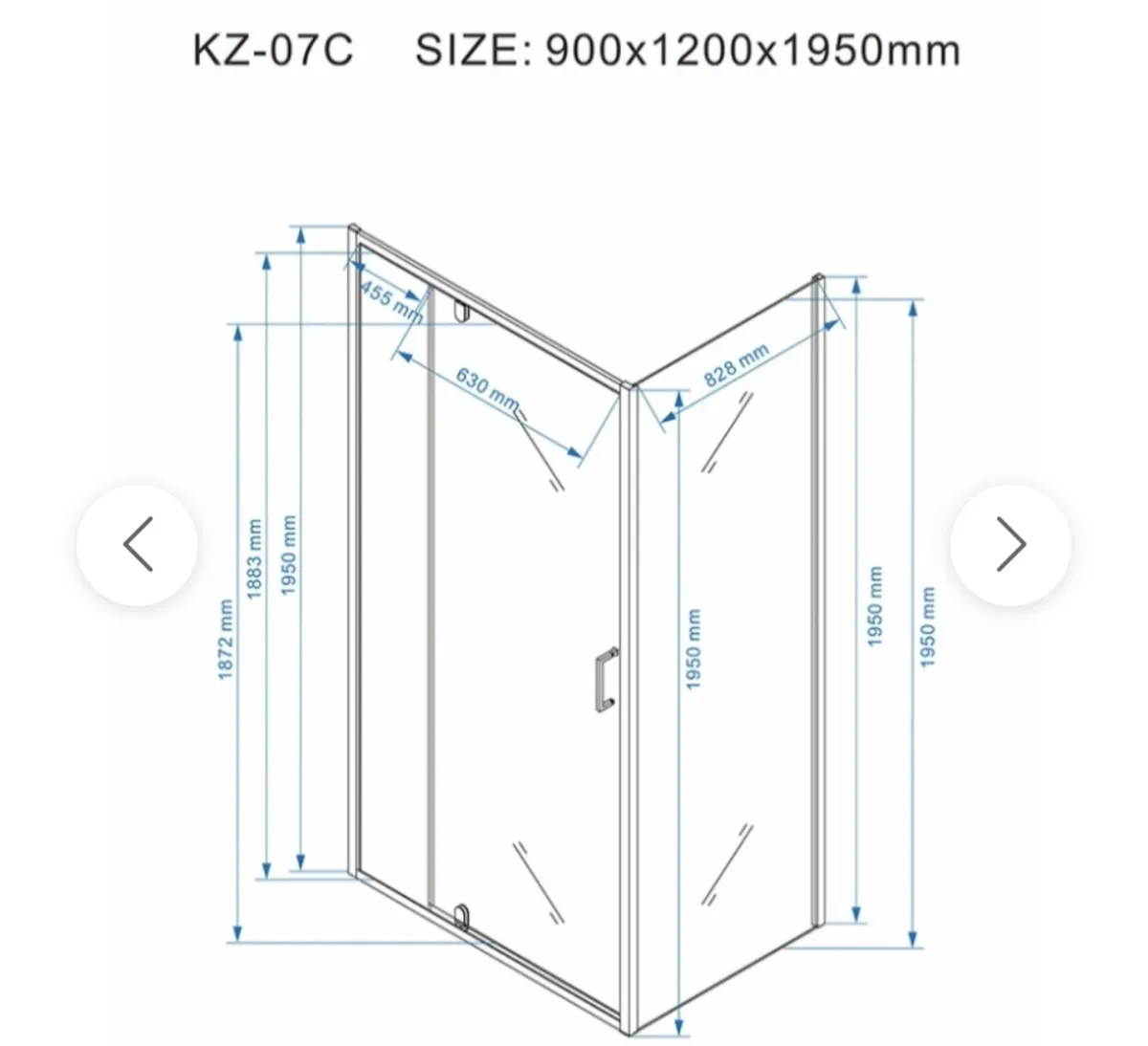 Rectangular Shower Enclosure - 1200 x 900 - Image 3