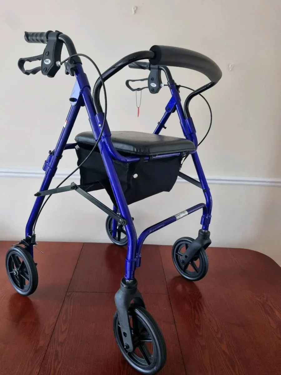 Rollator walker zimmer frame seat walking aid mobi - Image 1