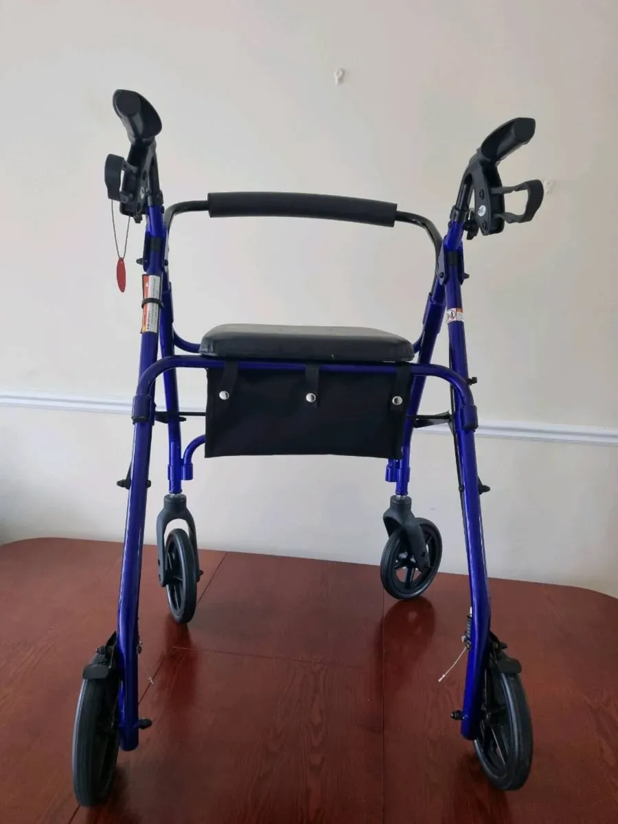 Rollator walker zimmer frame seat walking aid mobi - Image 4