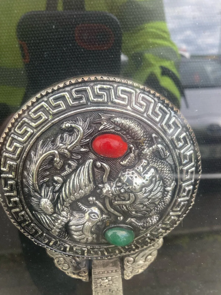 Chinese silver mirror framed free postage - Image 2