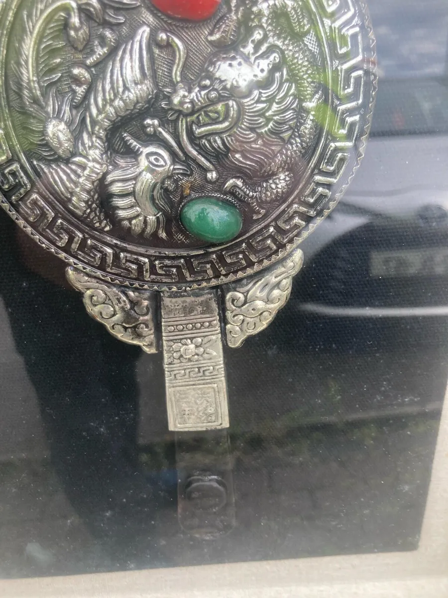 Chinese silver mirror framed free postage - Image 3