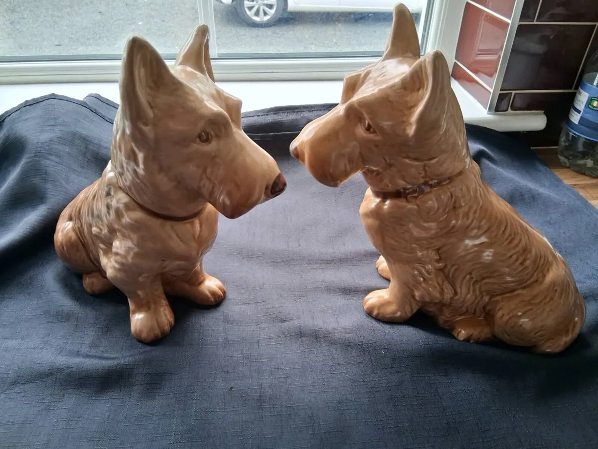 Pair Of Vintage Sylvac Terrier Dog Ornaments - Image 3