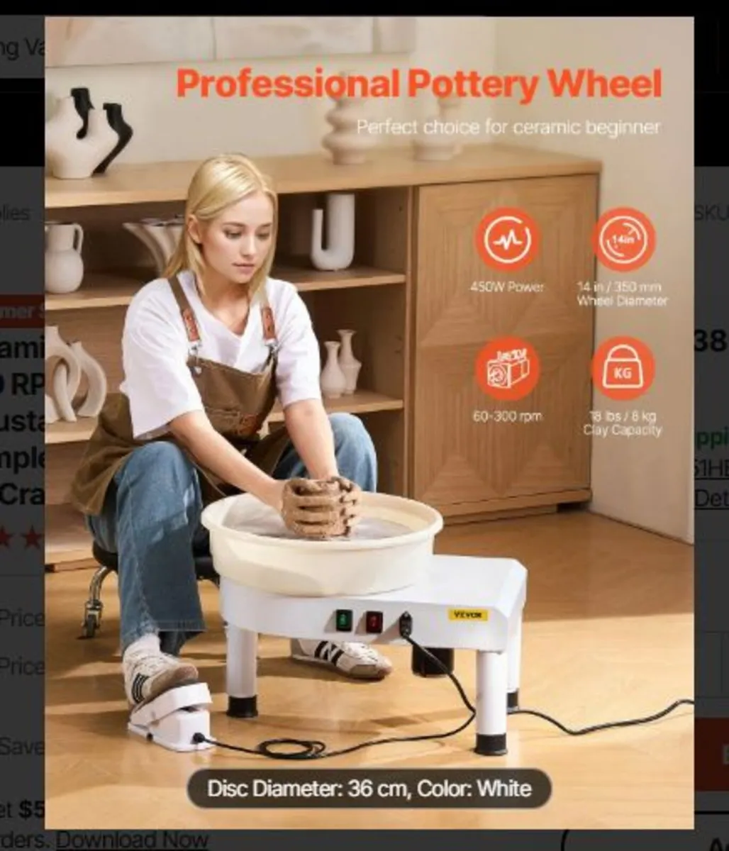 Pottery Wheel Electric 350W 28cm Machine - Image 3