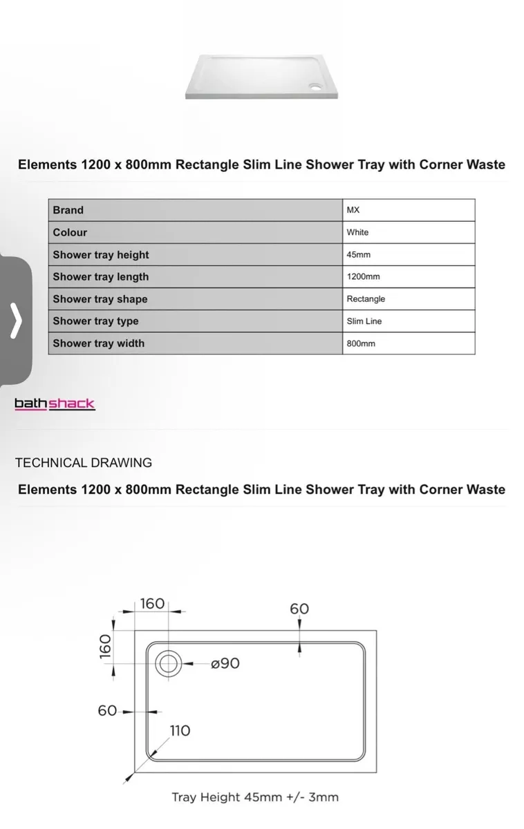 Shower Tray Brand new - Image 3