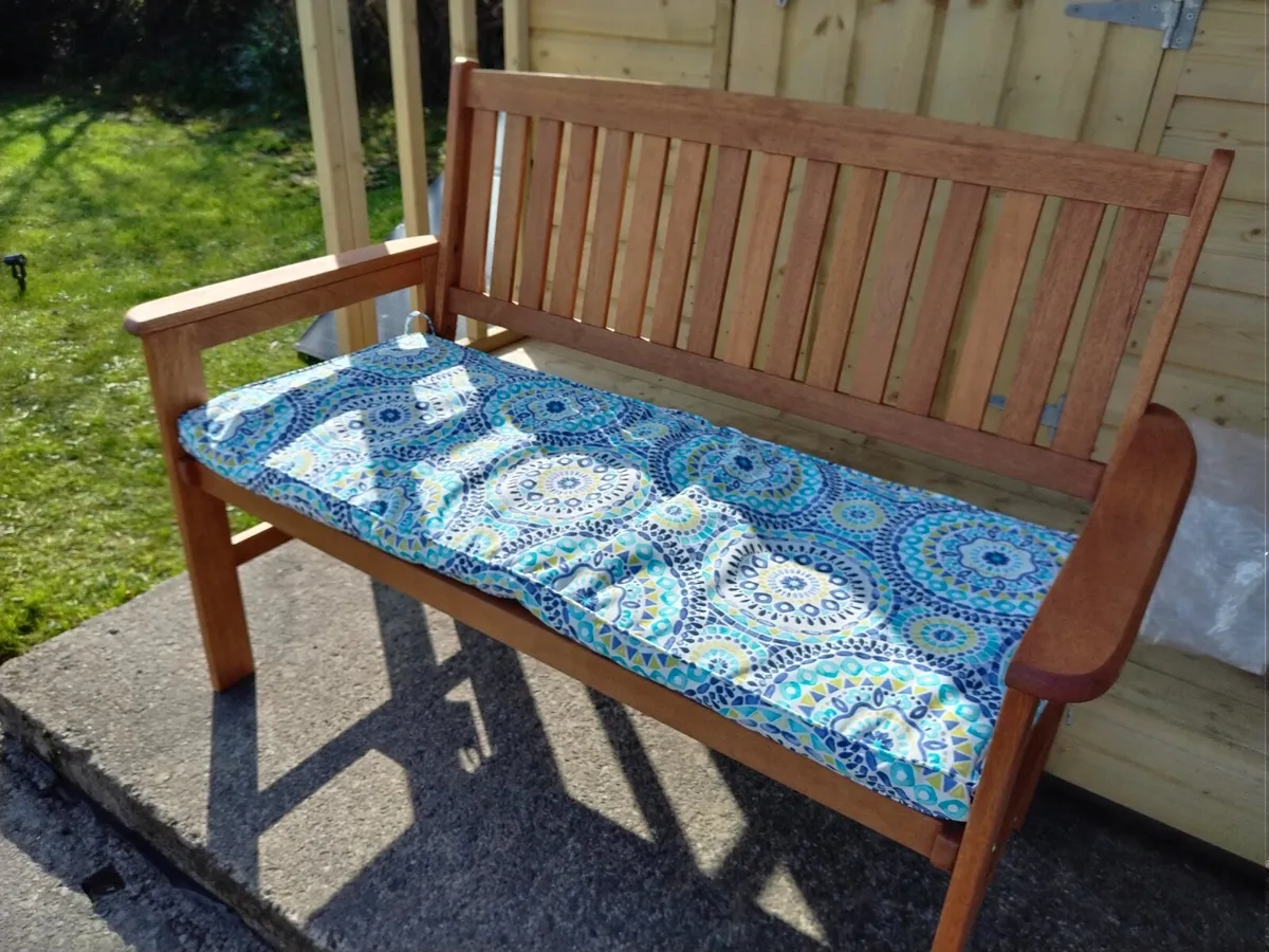 Garden 2 Seater Bench and Cushion €140 - Image 4