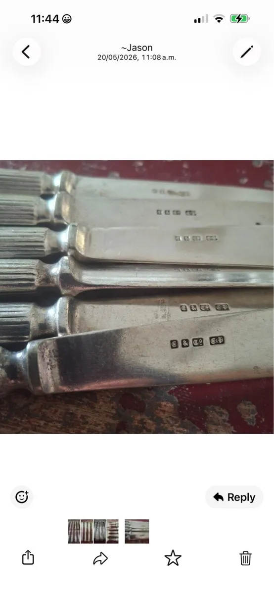 Silver knife & fork - Image 1