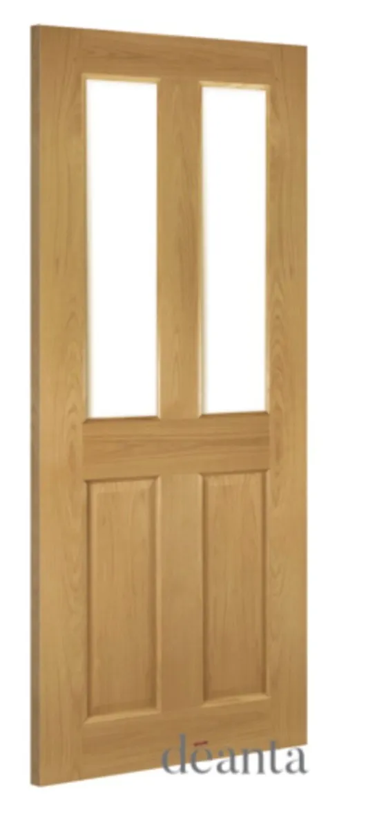 Deanna NM4G Oak 4-panel unglazed NEW door - Image 1