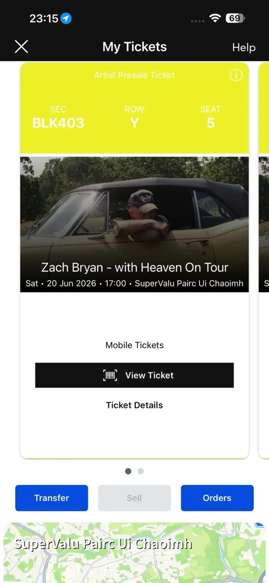 Zach Bryan X 2 Stand Tickets