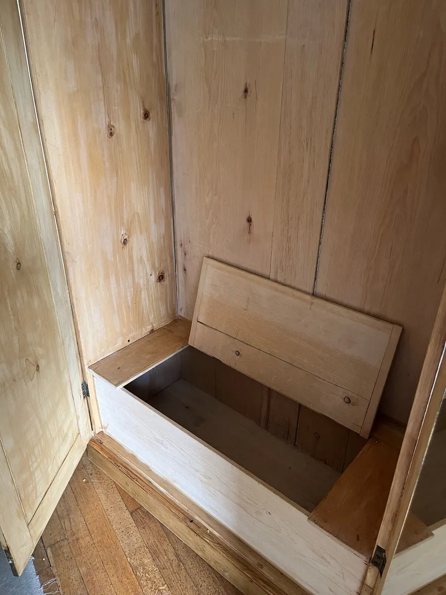 Antique pine wardrobe - Image 3