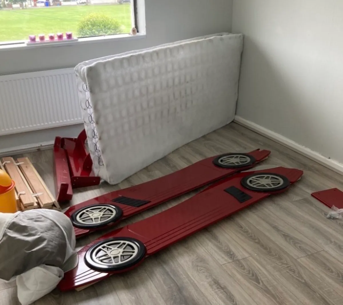 Kid’s Race Car Bed, Red - Image 2