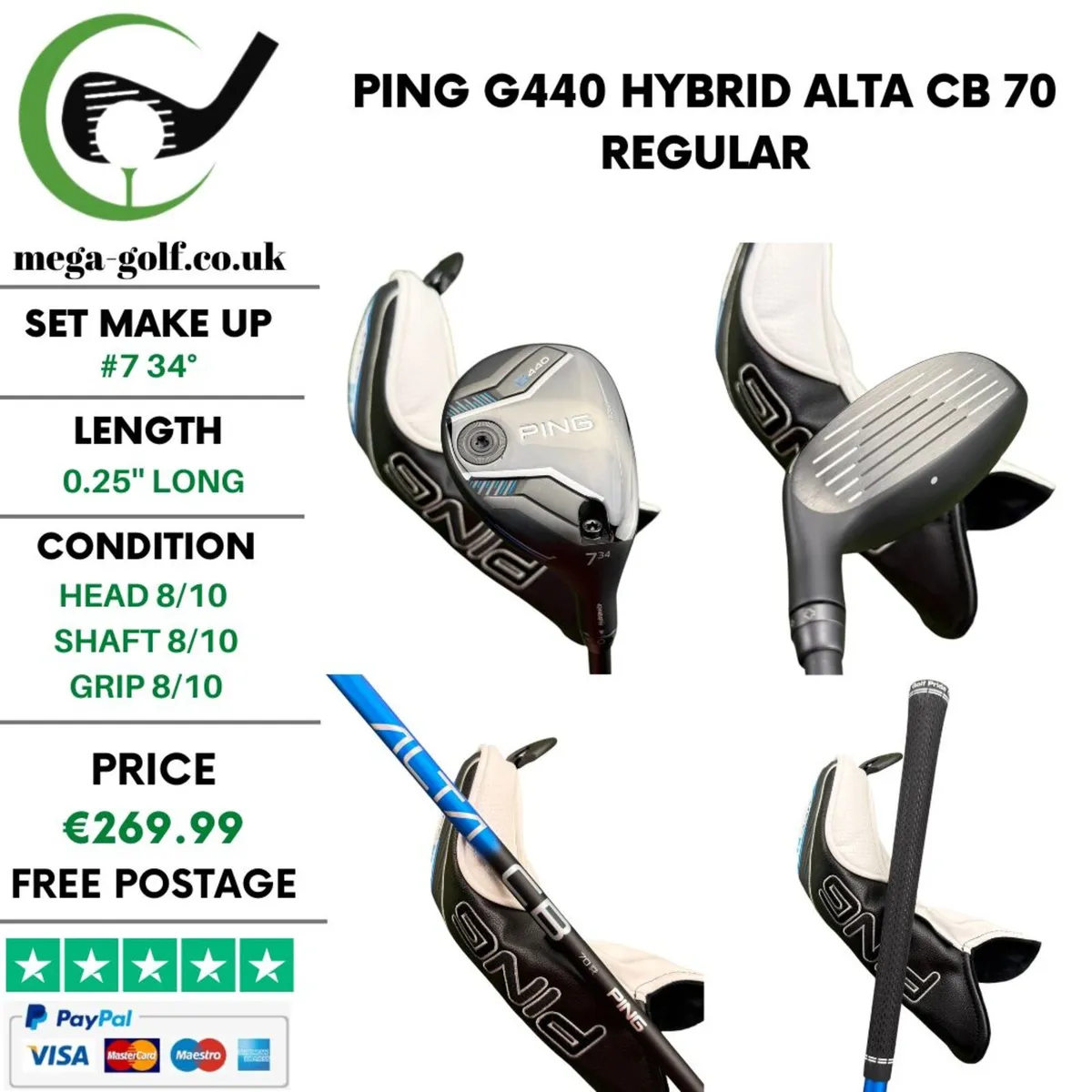 Ping G440 Hybrid / #7 34° / Alta CB 70 Regular - Image 1