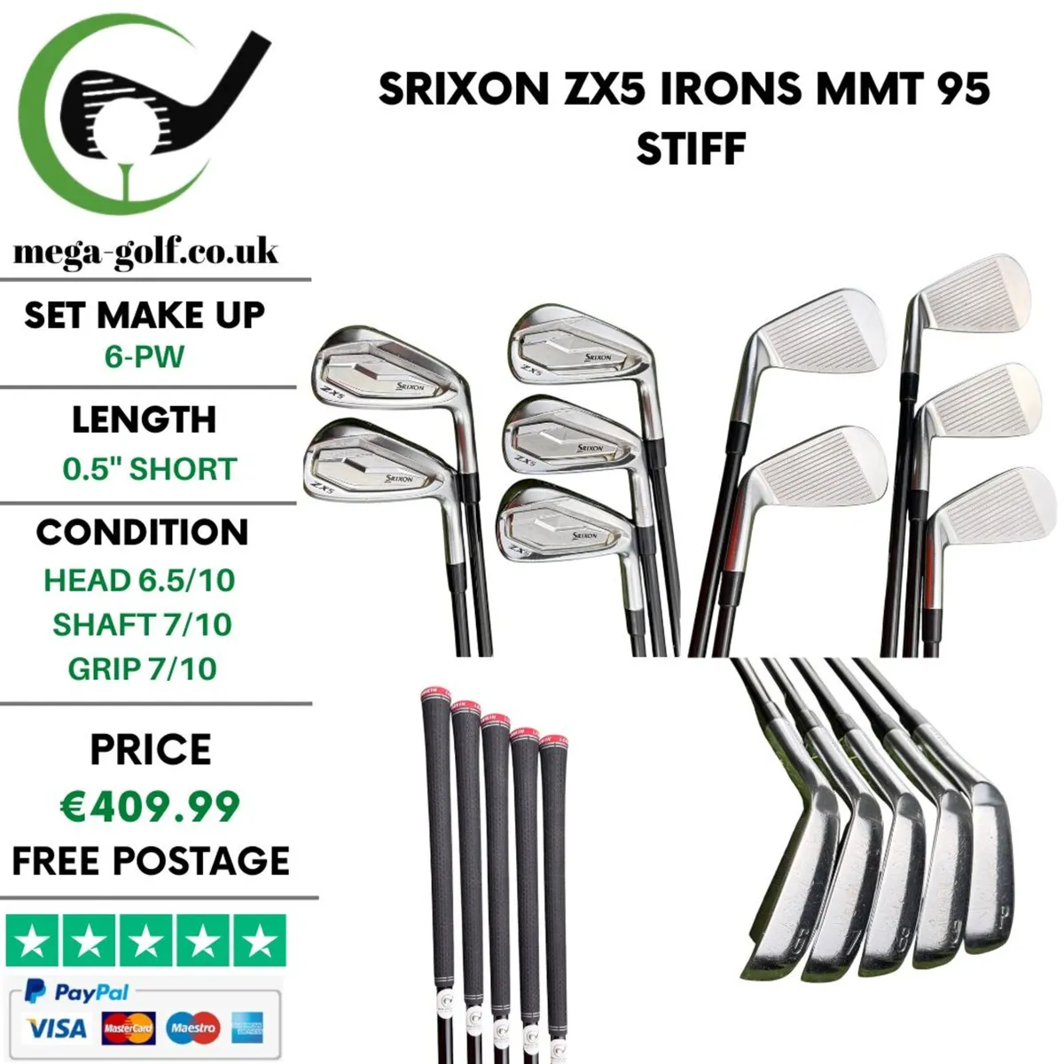 Srixon ZX5 Irons / 6-Pw / MMT 95 Stiff - Image 1