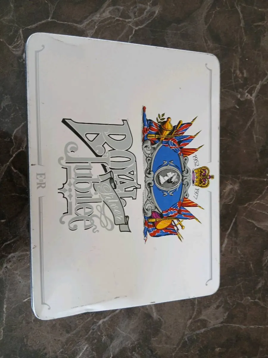 Royal Silver Jubilee Stationery Tin - Image 1