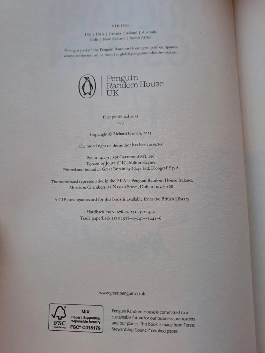 1st ed Richard Osman 4 hardbacks - Image 3