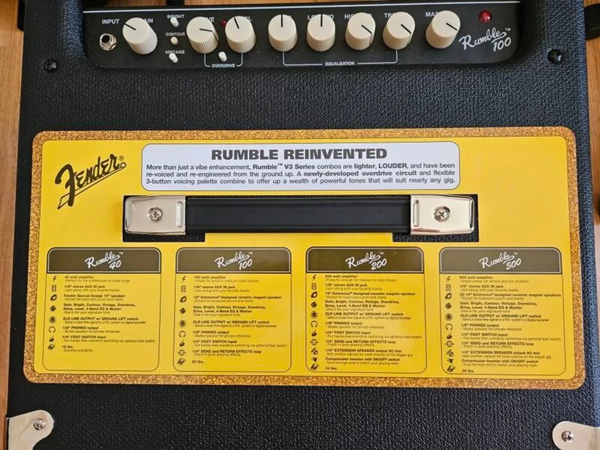 Fender Rumble 100 V3 Bass Combo - Image 3