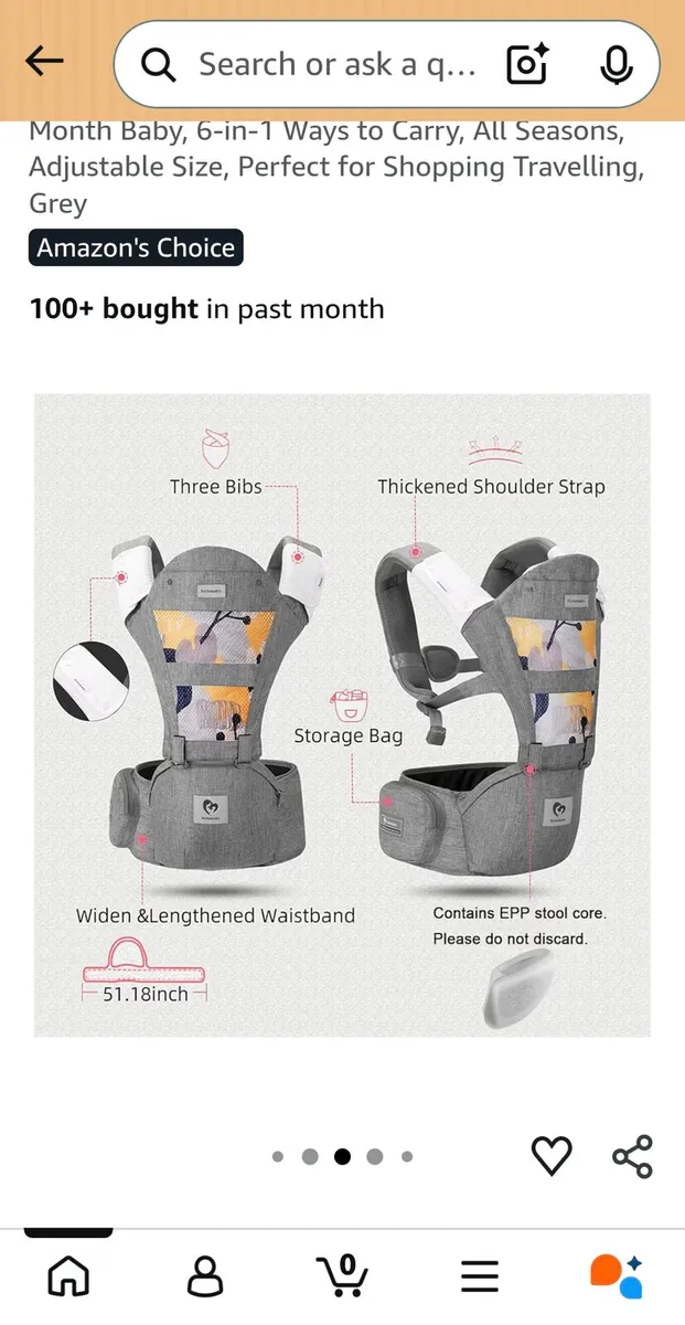 Baby Carrier, Bellababy Multifunction Baby Carrier - Image 4
