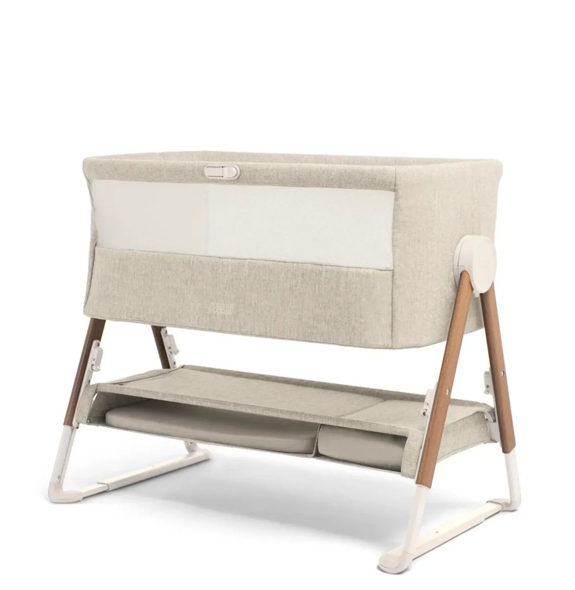 Lua Bedside Crib - Fawn/Oatmeal