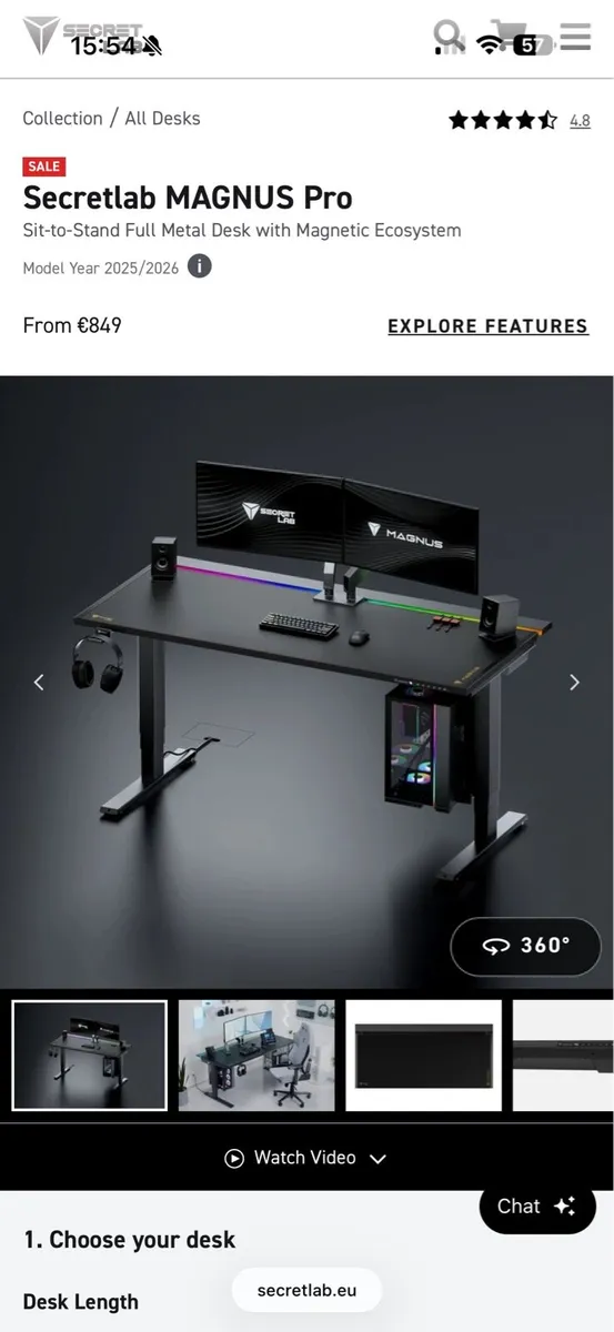 Secret Lab Magnus Pro Desk - Image 4