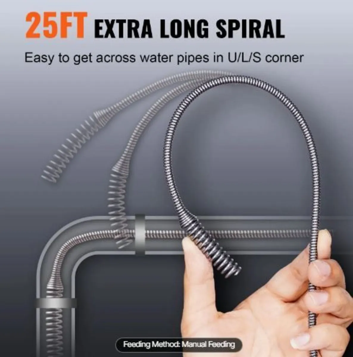 Drain Auger 762 cm, Plumbing Snake - Image 2