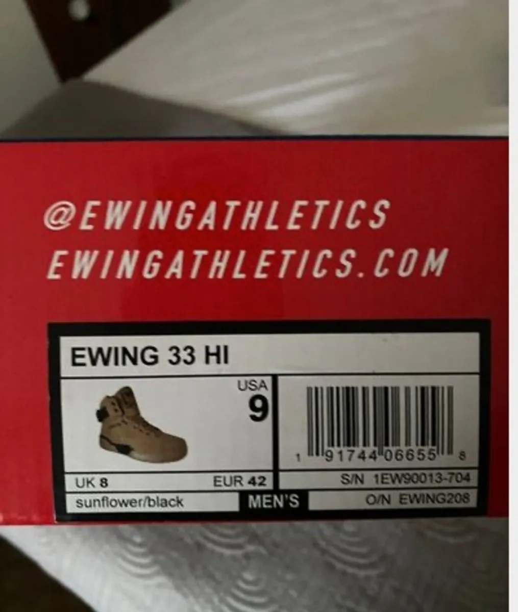BNWT Patrick Ewing Men's 33 HI Sunflower/Black Siz - Image 4