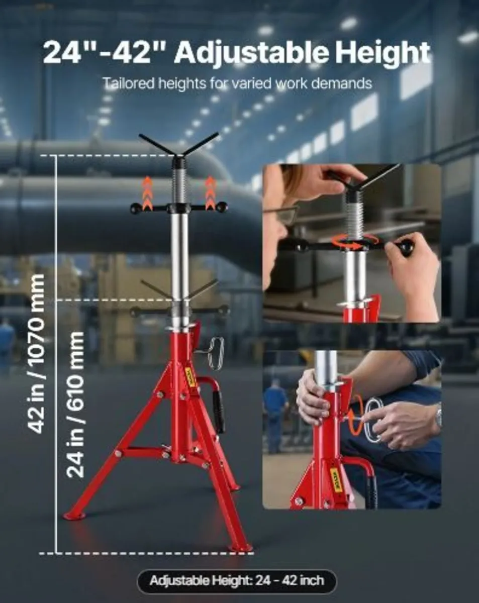 V Head Pipe Stand 1/8"-12" Capacity - Image 4