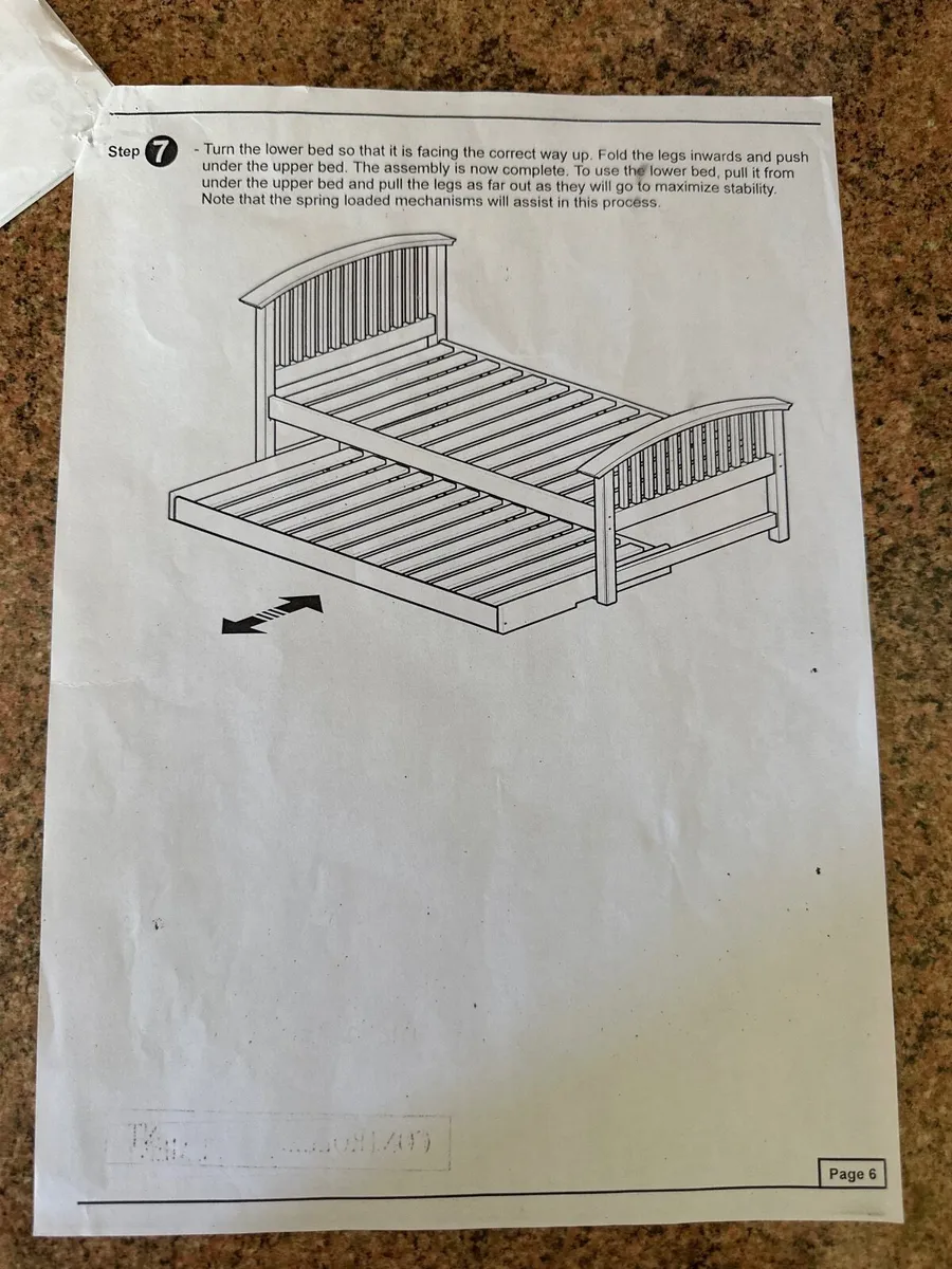 Single wooden Bed frame w pull out - GRT CONDITION - Image 2