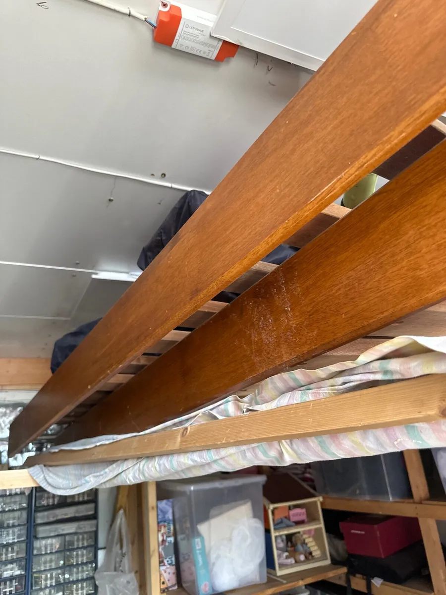 Single wooden Bed frame w pull out - GRT CONDITION - Image 4