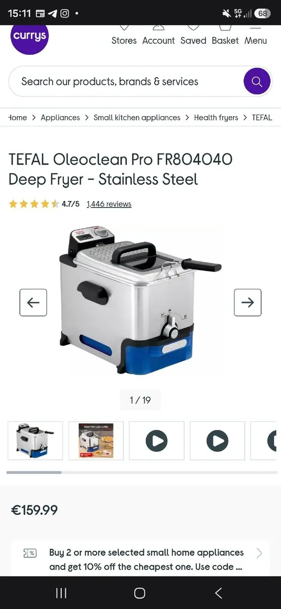 TEFAL DEEP FAT FRY - Image 1