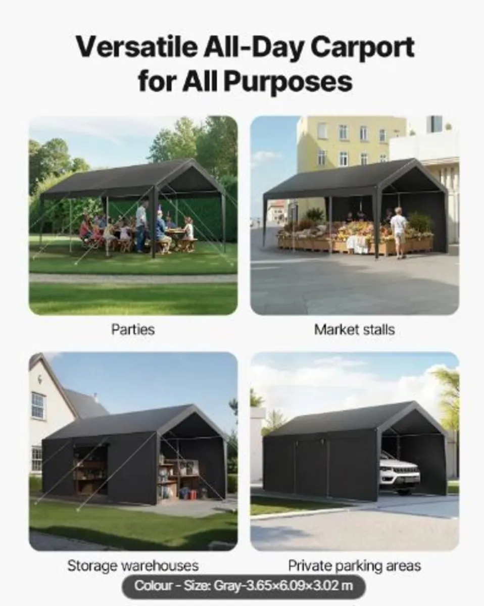 Carport, 12 x 20 FT Outdoor - Image 2